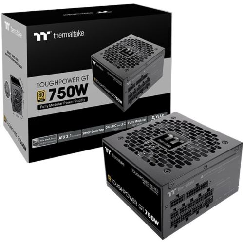 Thermaltake Sursa alimentare Thermaltake ToughPower GT, 750 W, 80 Plus Gold, Full modulara, ATX 3.1, Negru