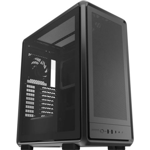 COOLER&nbsp;MASTER Carcasa PC Cooler Master MasterFrame 500 Mesh, Middle Tower, Fara sursa, Sticla temperata, 8 ventilatoare compatibile, 3 incluse, Negru