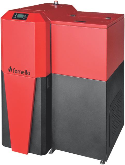 Centrala mixta Lemn/Pelet Fornello Tera 28 kW, aprindere automanta la peleti, buncar peleti 95 kg, creuzet din fonta, curatarea facila, recomandat pentru 180 mp