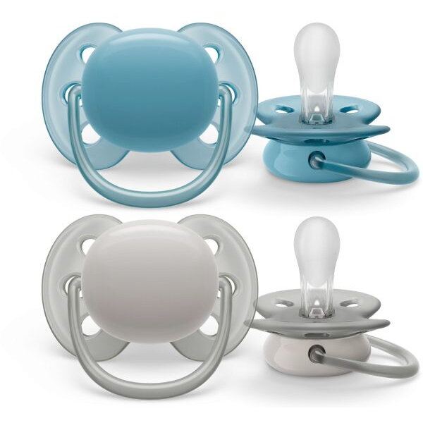 Philips&nbsp;AVENT Set 2 suzete Philips AVENT ultra soft SCF091/17