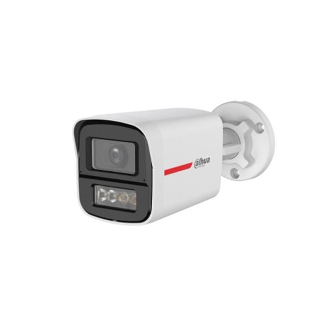 Camera supraveghere exterior HDCVI color Dahua WizColor HAC-HFW1249X-A-PRO-0280B-DIP, 2 MP, 2.8 mm, LED lumina calda 50 m, microfon dual