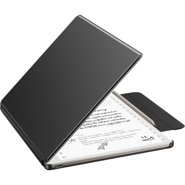 Moko Husa MoKo Book Folio pentru Remarkable Paper Pure 10.3, Suport pentru Marker, Magnetic, Piele-Negru