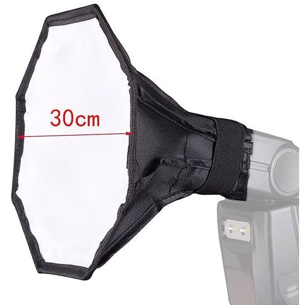 iShoot Mini softbox octogonal 30cm pentru blitz speedlite