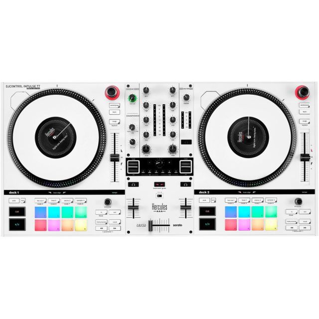 Hercules Controler DJ Hercules 4769272, 2 platane scratch, Mixer, Egalizator, USB, Alb