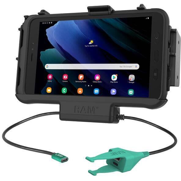 RAM&nbsp;MOUNTS RAM® USB-C Modular Dock + date USB-C &amp; USB-A pentru Samsung Tab Active5 &amp; 3