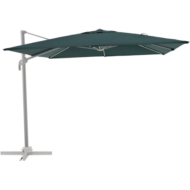 Naterial Umbrela terasa, otel/poliester, 286 x 286 cm, H 264 cm, Verde inchis