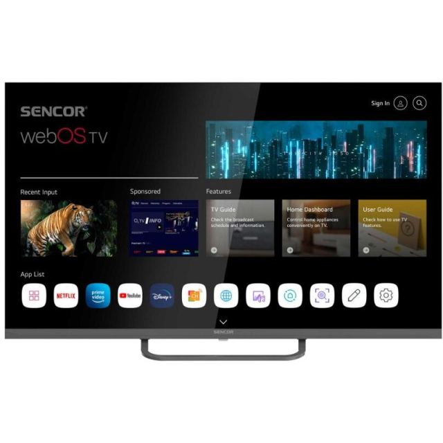 Sencor Televizor LED Sencor 80 cm (32) SLE 32S840TCSB, HD Ready, Smart TV, WiFi, CI+, Negru
