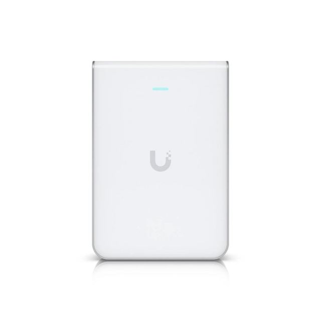 Acces point wireless Ubiquiti UniFi U7 Pro Wall, WiFi 7, dual-band, 2.4 - 6 GHz, 6 fluxuri spatiale, 2.5 GbE, PoE+, montaj pe perete