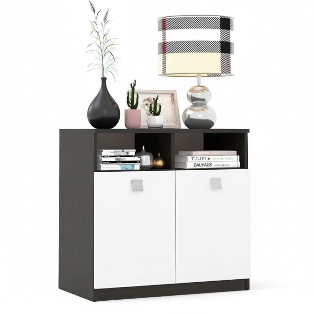 Comoda LINEA 2 usi, Wenge, Alb