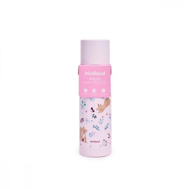 Termos roz cu veverite Miniland Thermy 500 ml