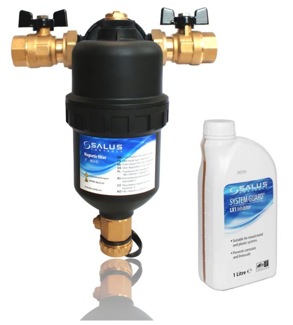 Filtru antimagnetita Salus, MD34S cu robinet ¾”, 500ml lichid inhibitor