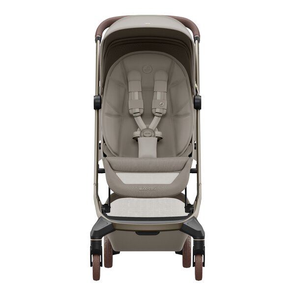 Carucior pentru copii 0-4 ani Maxi-Cosi Fame Cabin Onyx Black 0-22 kg, compatibil avion, suspensii, sistem LumiRide Led, port USB-C, design compact