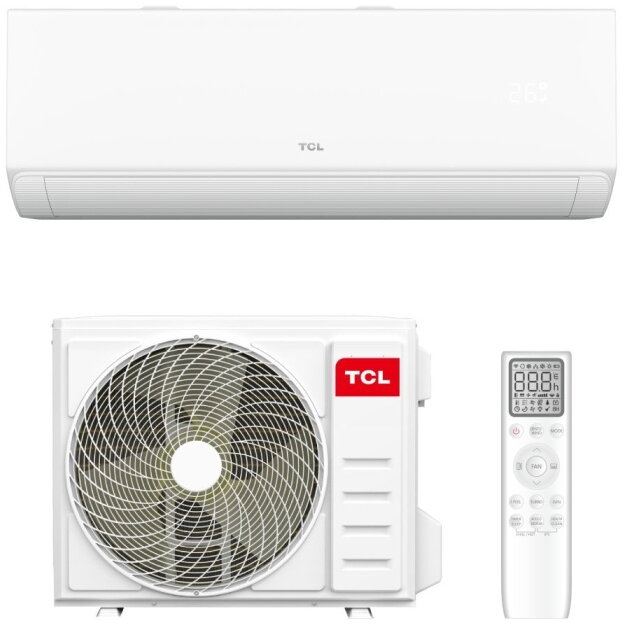 TCL Aparat de aer conditionat TCL BreezeIN 24000 BTU, A++, AI Energy Saving, Purificare avansata cu Ioni Bipolari si lumina UVC, Gentle Breeze, WiFi, Optimizat Incalzire, Mod hotel