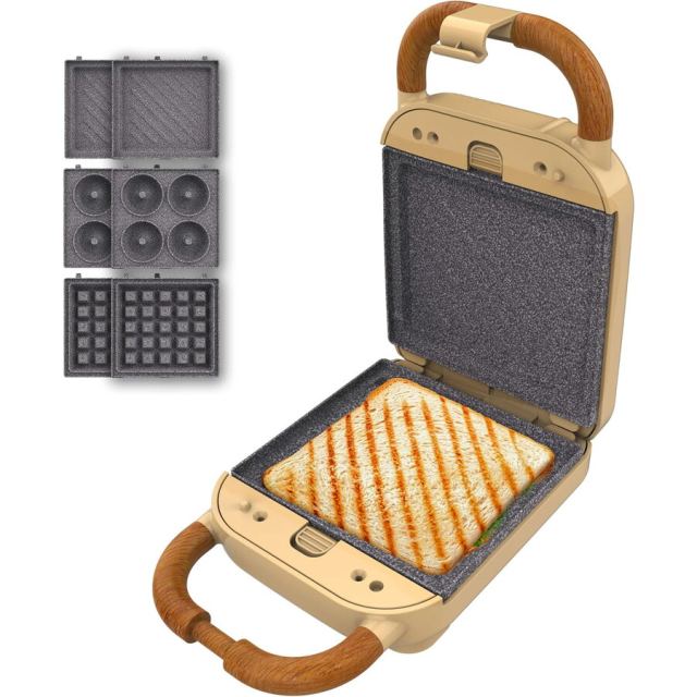 CECOTEC Sandwich maker Cecotec Rock nToast Retro One,  3 in 1, 700W, Sandwich, Gofre, Gogosi