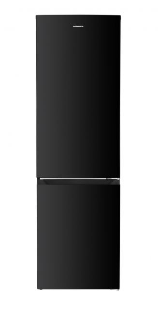 Combina frigorifica Heinner HCNF-HM253BKE++, 253 l, Clasa E, Full No Frost, Lumina LED, Usi reversibile, H 180 cm (Negru)