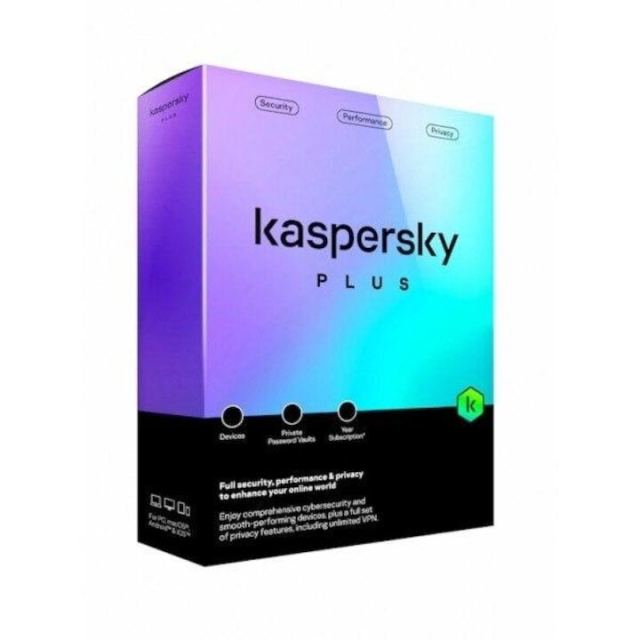 Kaspersky Antivirus, Kaspersky Plus, 5 dispozitive, Valabilitate 1 an