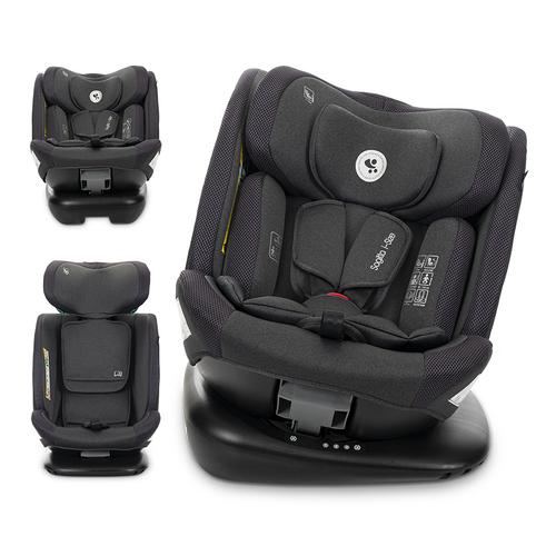 Scaun auto pentru copii Lorelli Sagitta, i-Size, rotativ 360, protectie laterala SPS, spatar reglabil, 0-12 ani, 40-150 cm, SPS, Negru