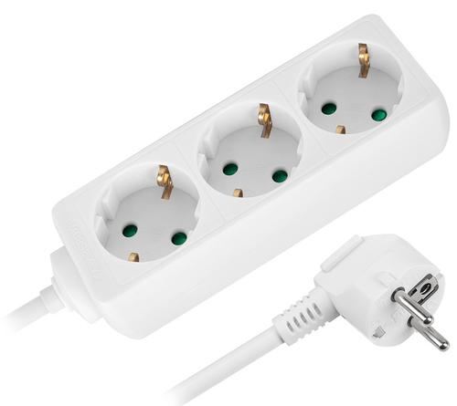 Prelungitor Rebel URZ3070-5B, 3 prize, 3 x 1.5 mm, 5 m (Alb)