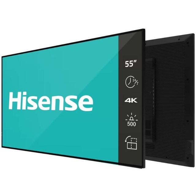 HISENSE Display Profesional ADS LED Hisense 55 55DM66D, UHD (3840 x 2160), HDMI, DisplayPort, Boxe (Negru)