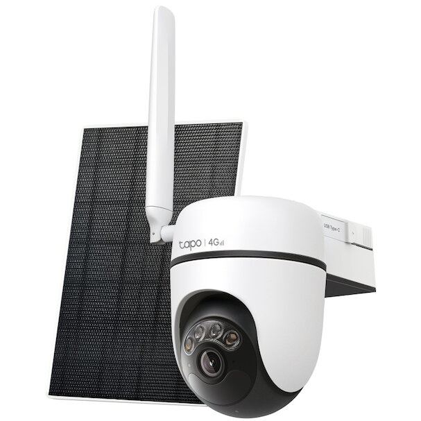 TP-LINK Kit Camera de supraveghere Wireless cu Panou Solar, TP-LINK Tapo C615G, 4G LTE, Pan/Tilt 360 grade, 3MP, 2K, Color Night Vision, Smart Detection AI, Two-Way Audio, acumulator 6700mAh, IP65