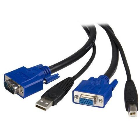 StarTech Cablu KVM Startech SVUSB2N1_6, USB-A + VGA - VGA + USB-B, 1.8m, Black