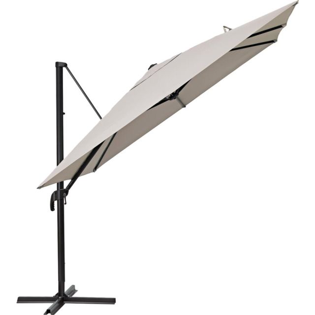 Naterial Umbrela terasa, otel-poliester, 286 x 286 cm, H 264 cm, Taupe