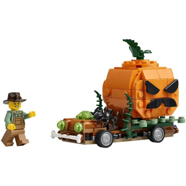 LEGO® Set de constructie Iconic Camioneta cu dovleac sculptat 40822, 177 piese, varsta 8+ ani, Multicolor