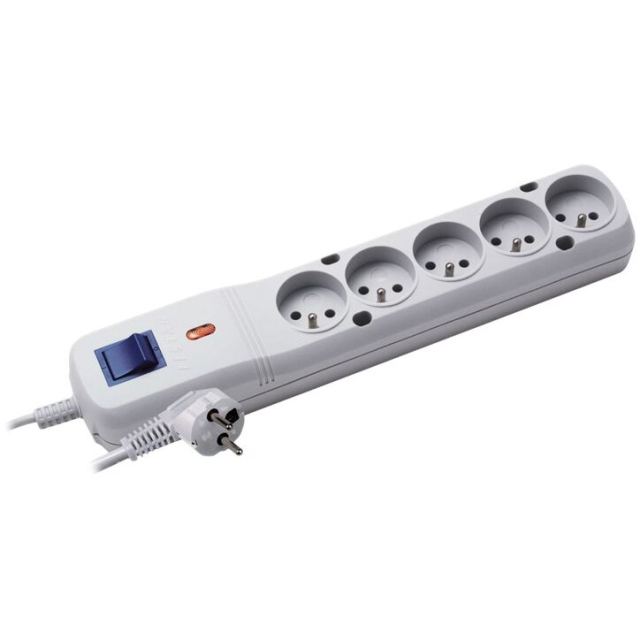 LESTAR Prelungitor Lestar LV 530W, 5 prize, cu intrerupator, gri , 395x60x115mm