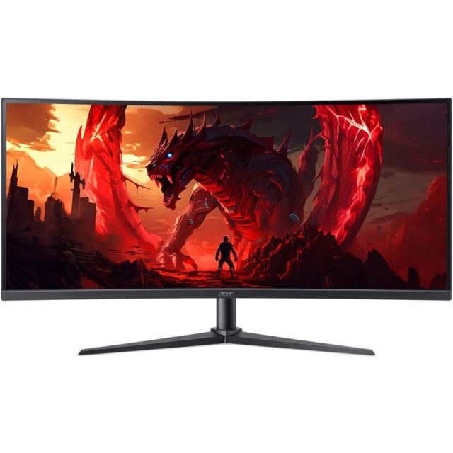 Acer Monitor gaming curbat Acer XZ340CURJ0bmiiphx, 34, UWQHD, VA, 1 ms, 120Hz, Negru