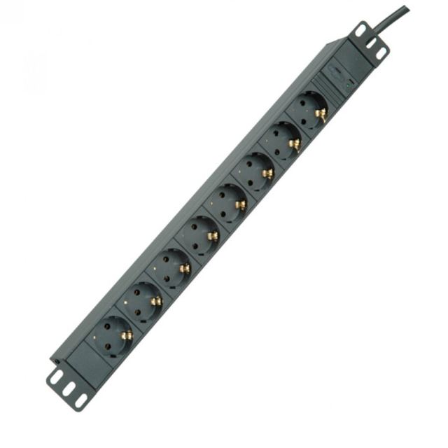 Roline PDU ROLINE 19.07.1623-10, 8 prize Schuko, 1U, 2300W, Negru