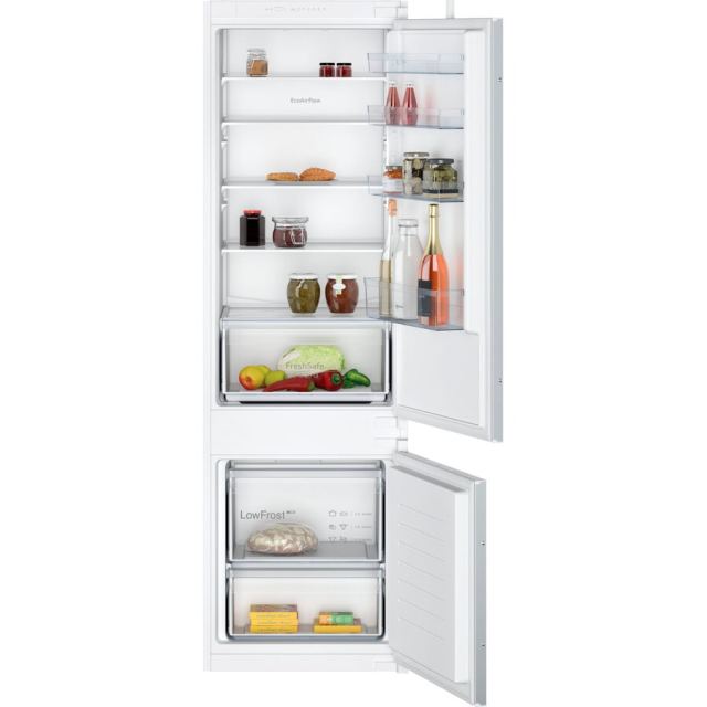 NEFF Combina frigorifica incorporabila Neff KI5871SE0 N 30,270 l, Eco Air Flow (circulatie aer), SuperFreeze (cu dezactivare automata), LowFrost (reduce formarea ghetii), clasa energetica E, Alb