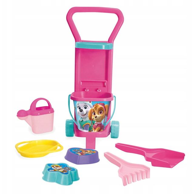 Wader Set activitati exterior Wader Trolley with summer kit Paw Patrol, 8 piese, tematica Paw Patrol