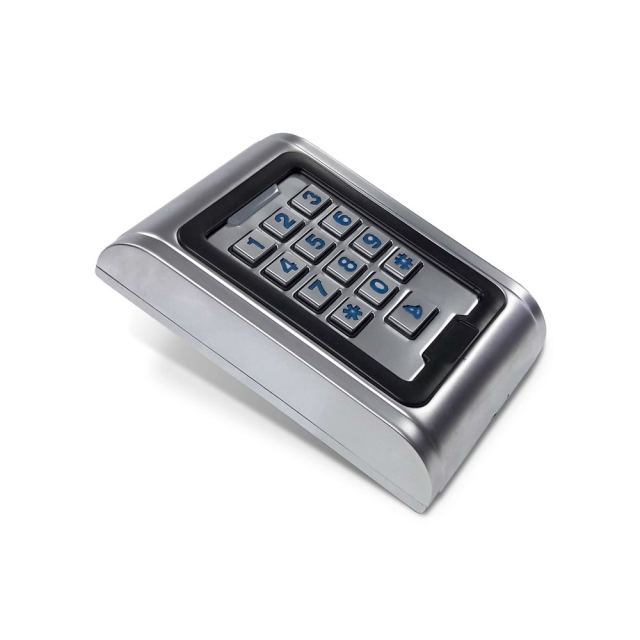 Cititor de proximitate cu tastatura Motorline TEC100, 125 KHz, stand alone, 2000 utilizatori, butoane iluminate