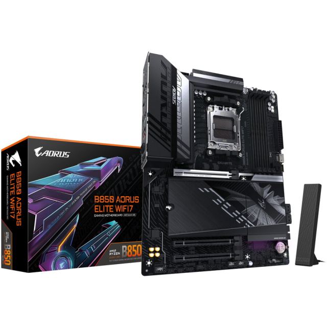 Gigabyte Placa de baza GIGABYTE B850 AORUS ELITE WIFI7, AMD B850, AM5, DDR5, ATX