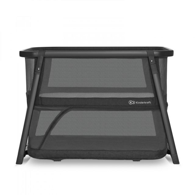 Patut de calatorie 4 in 1 Kinderkraft Sofi Plus grey pliabil, multifunctional cu accesorii incluse