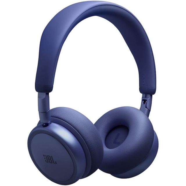 JBL Casti On-Ear JBL LIVE 680NC, True adaptive Noise Cancelling, Hi-Res, Bluetooth 6.0, Autonomie pana la 80h, Conexiune multi-point, Albastru