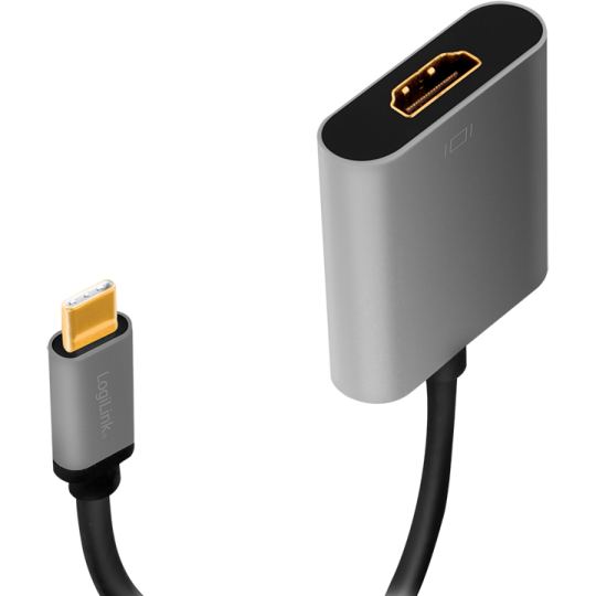 logilink Adaptor USB, LogiLink, USB-C/HDMI, 4K/60Hz, 0.15m, Negru/Gri