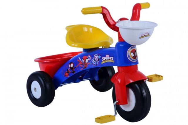 Tricicleta pentru copii, Spidey, varsta 1-3 ani, cos transport pe ghidon, greutate maxima admisa 25 kg