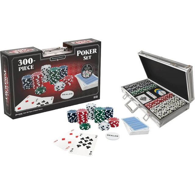 Pressman Premium Classics - 300pcs Poker Chip set - Set cu 300 jetoane de poker, in cutie metalica