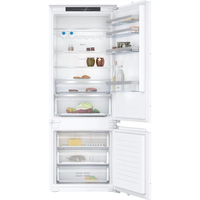 NEFF Combina frigorifica incorporabila Neff KB7962FE0, No Frost, 383 l, Clasa energetica E, Home connect, Eco Air Flow, super -congelare, super-racire, iluminare LED, Reglare electronica a temperaturii, afisaj exterior, FreshSense, H 194 cm