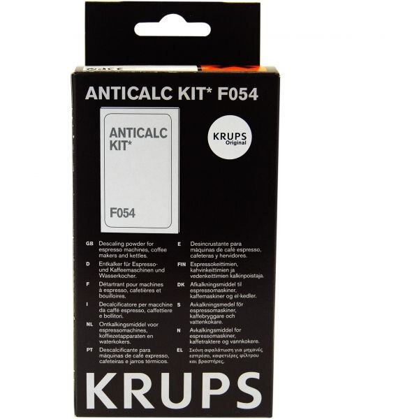 KRUPS Kit anti-calcar Krups F054001A, 2 x plicuri decalcifiere, 1 x test pentru verificarea duritatii apei