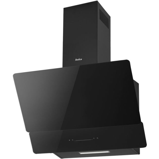 hansa Hota decorativa Amica OKP6859S, 60 cm, 691 m3/h, 1 motor, 1 filru aluminiu, 4 trepte, control touch, display, diametru evacuare 150mm, 68 dB, Negru