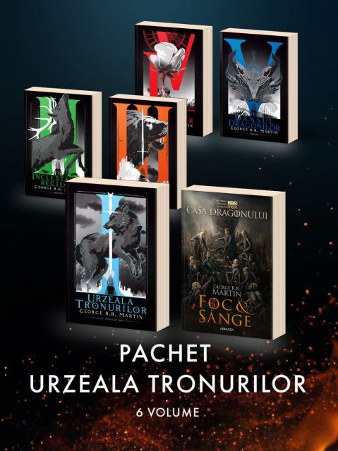 Pachet Urzeala Tronurilor 1-5 + Foc și sânge