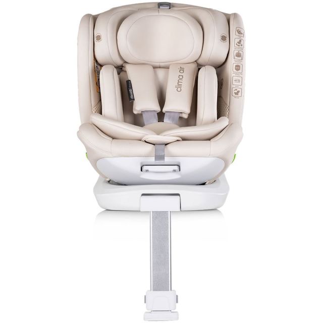 Scaun auto pentru copii Chipolino Clima Air Biscotta I-Size 40-150 cm cu sistem isofix si sezut rotativ