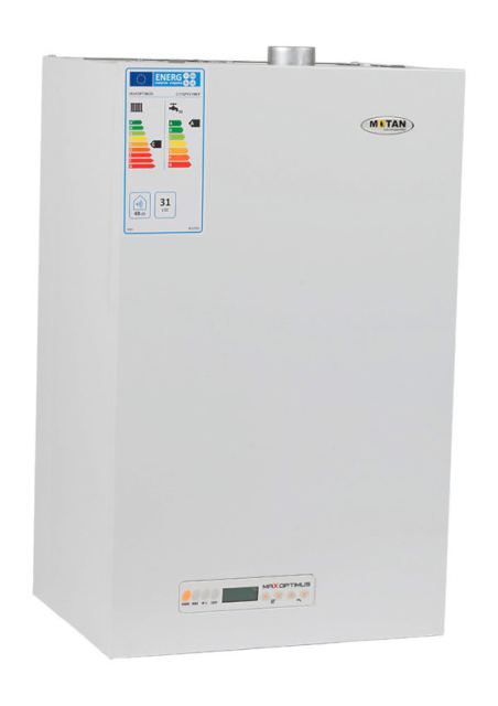 Centrala termica pe gaz conventionala MOTAN MaxOPTIMUS 31 KW, tiraj fortat, kit evacuare inclus
