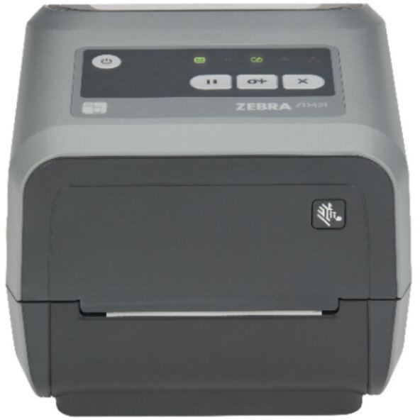 ZEBRA Imprimanta de etichete Zebra ZD421c, TT, DT, 203 DPI, USB, USB Host, BLE, latime maxima etichete 118 mm, latime maxima printare 104 mm, viteza maxima 152 mm/s, senzor mobil de etichete, cartus ribon, Gri