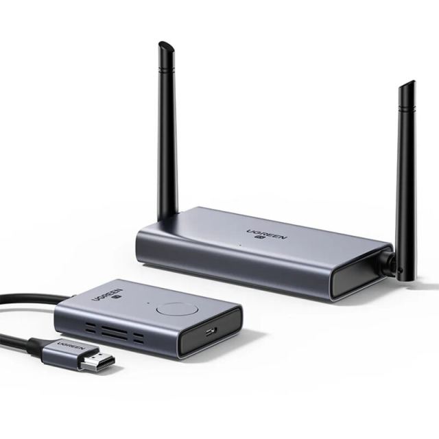 Ugreen Extender Wireless HDMI UGREEN CM506, Full HD 1080P, HDMI, VGA, Plug & Play, Gri