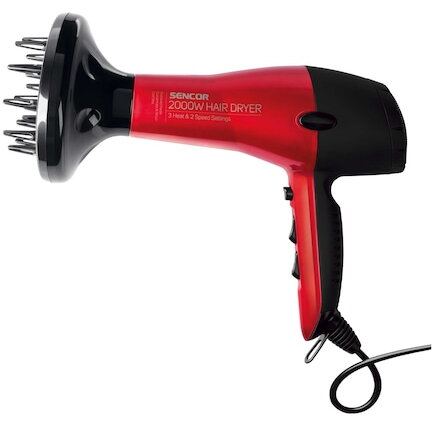 Sencor Uscator de par, Sencor, 3 temperaturi de uscare, 2000W, Rosu