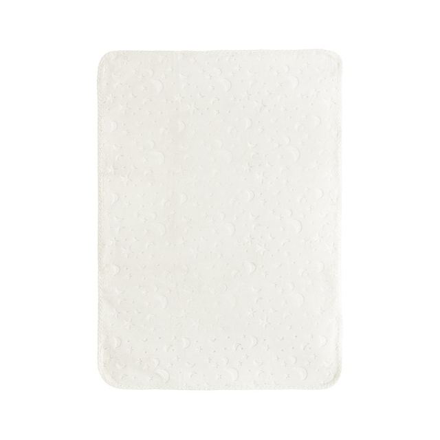 Paturica pentru bebelusi Lorelli Twinkle Beige, material moale, model decorativ in relief, 80x110 cm, 0 luni+