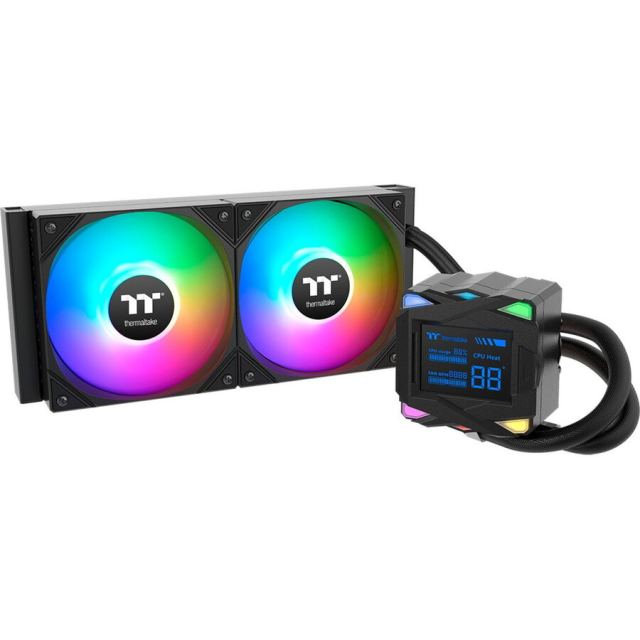 Thermaltake Cooler lichid Thermaltake LA240-S ARGB LCD, 2.4 inch display, 350W TDP, Negru